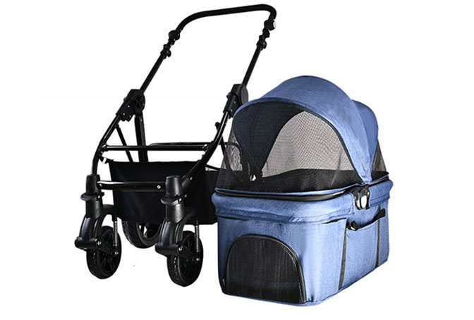 dog stroller reversible handle