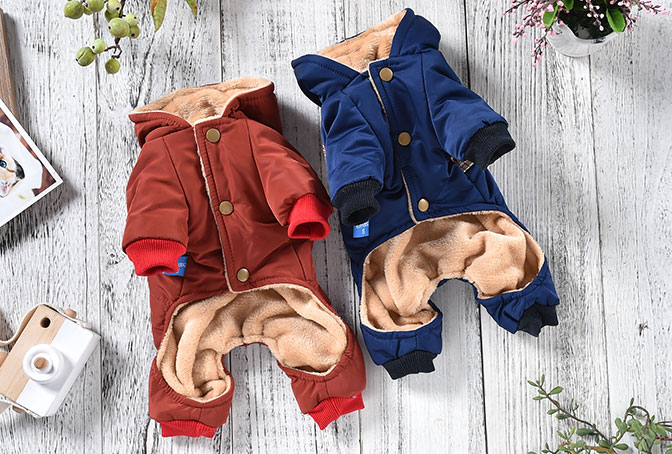 GA20048 Plush dog coat Hooded design