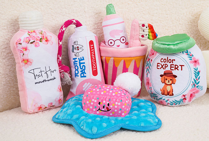Pet toy bathroom items