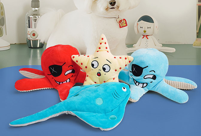 Pet toy Octopus starfish and manta ray